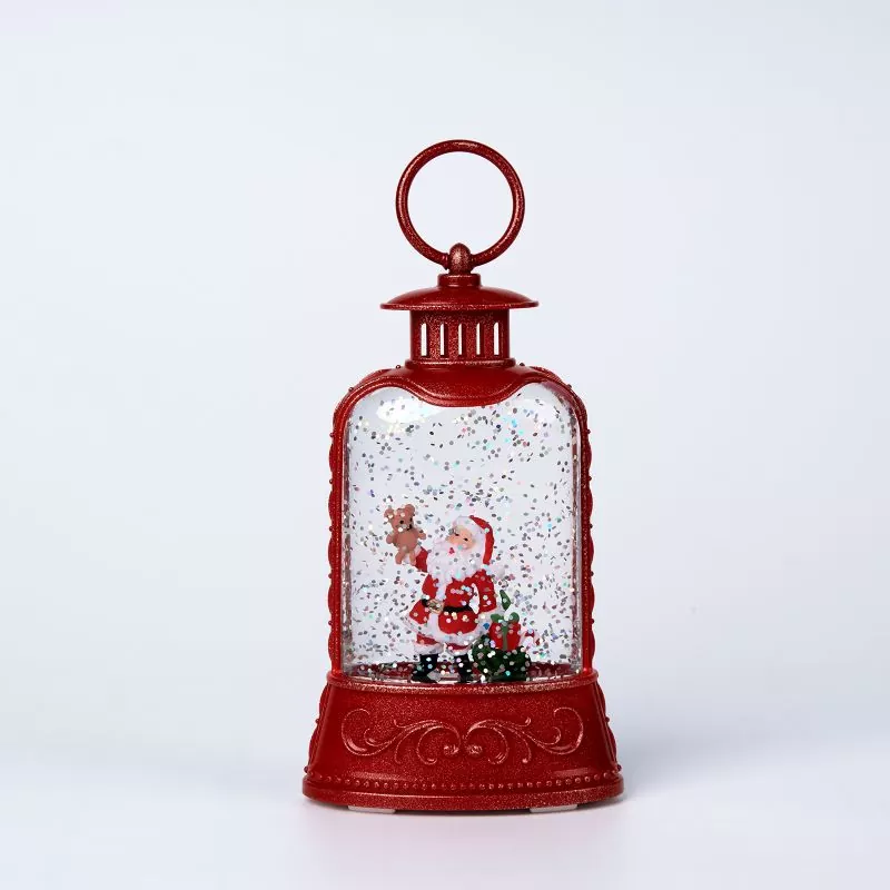 Parva Rubrum Lantern Santa Nivis Globe