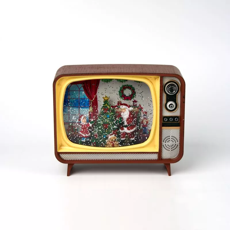 Retro TV Santa Claus Globe