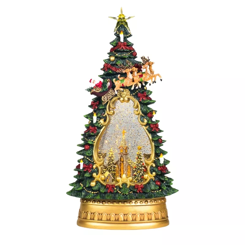 Nix Globe Nativitatis Arbor Statue Lantern